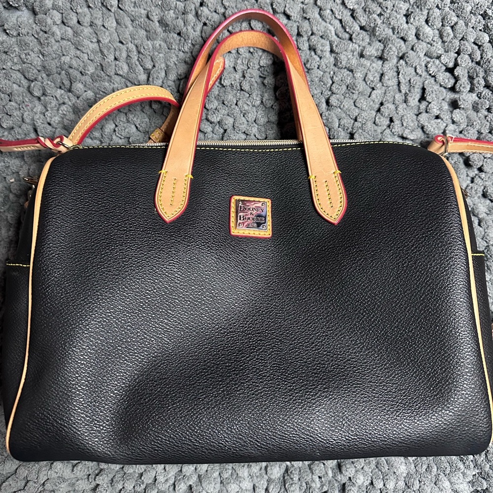 Dooney & Bourke Olivia Black and Tan Leather bag
